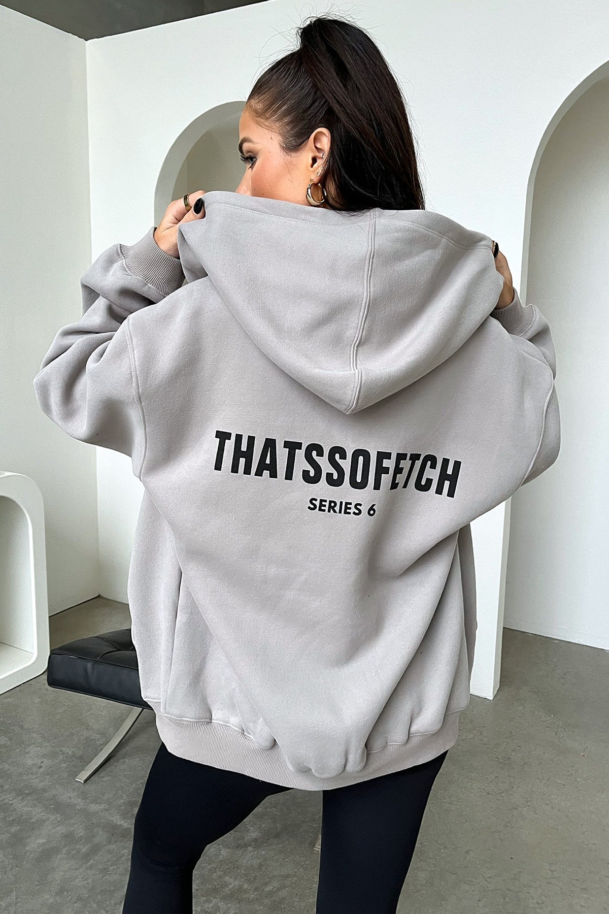Sudadera con capucha con cremallera - Gris