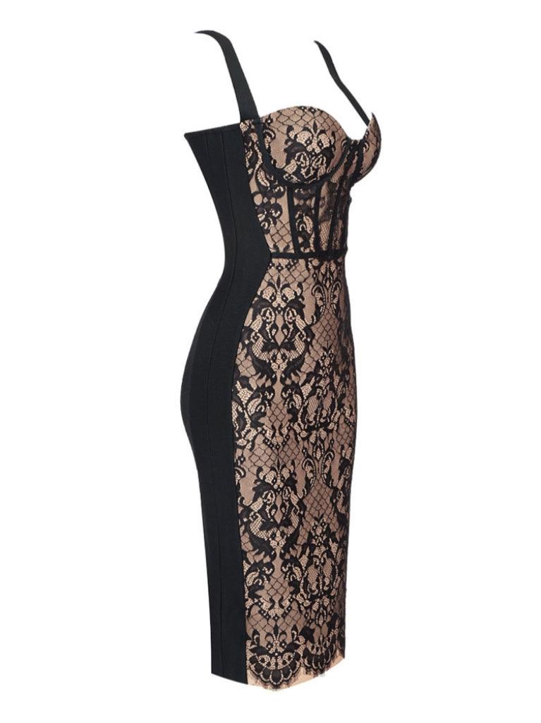 Vestido ceñido de encaje Finbar