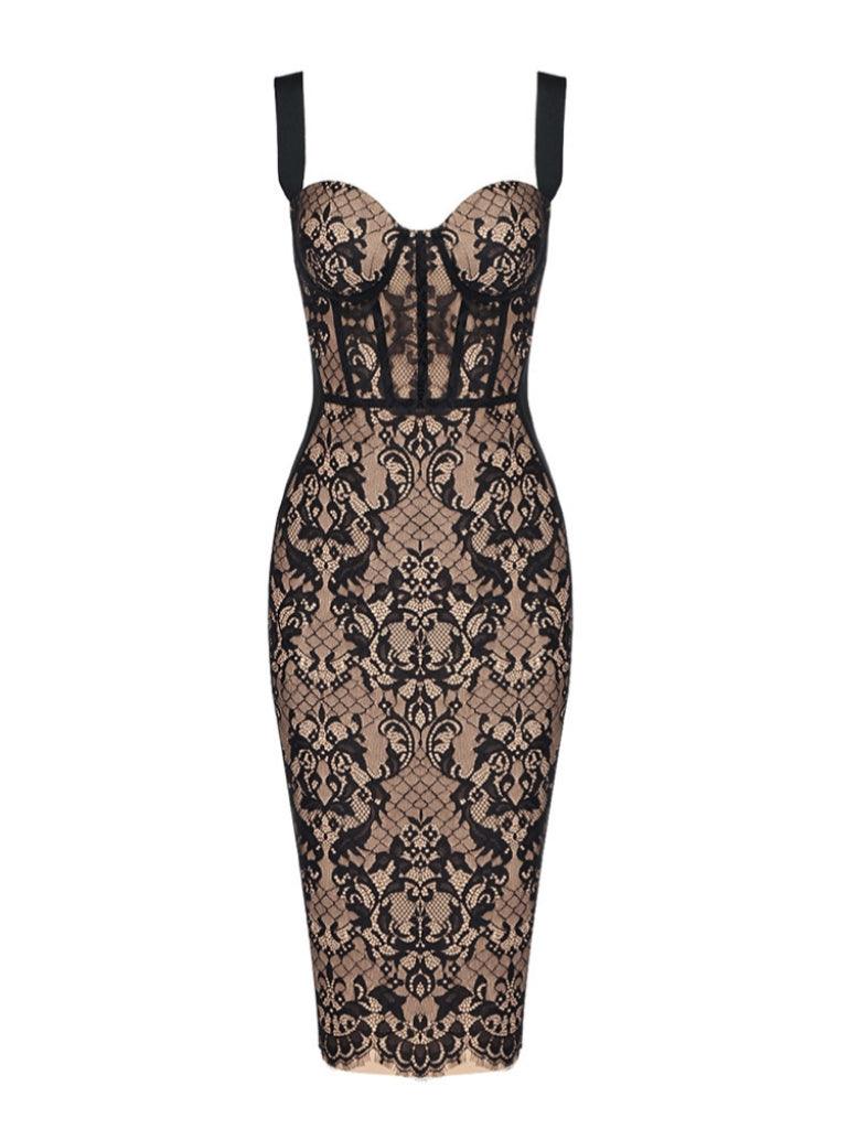Vestido ceñido de encaje Finbar