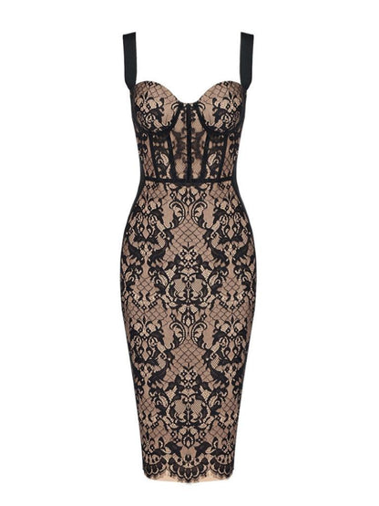 Vestido ceñido de encaje Finbar