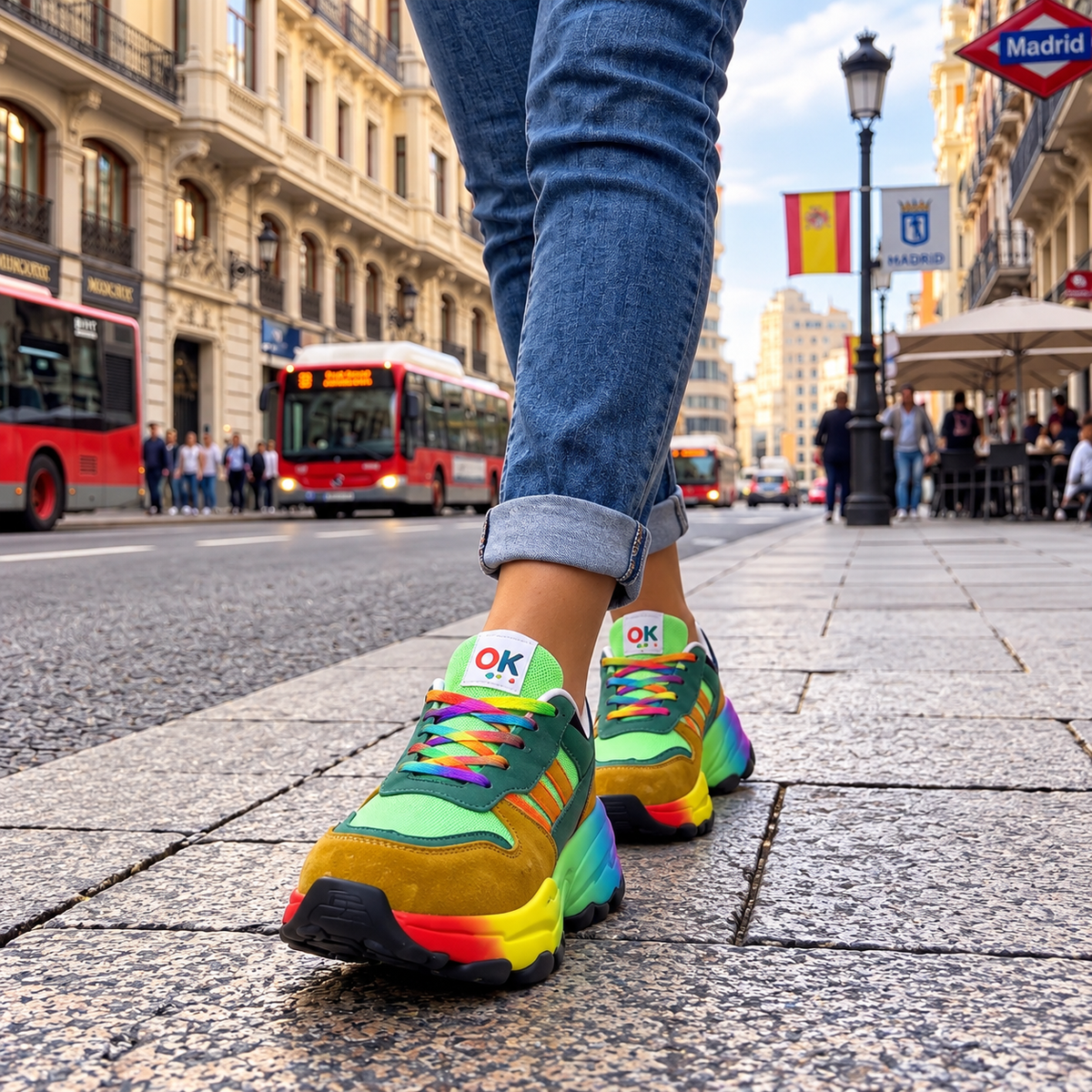 JHEYVA Arcoíris™ – Zapatillas Multicolor