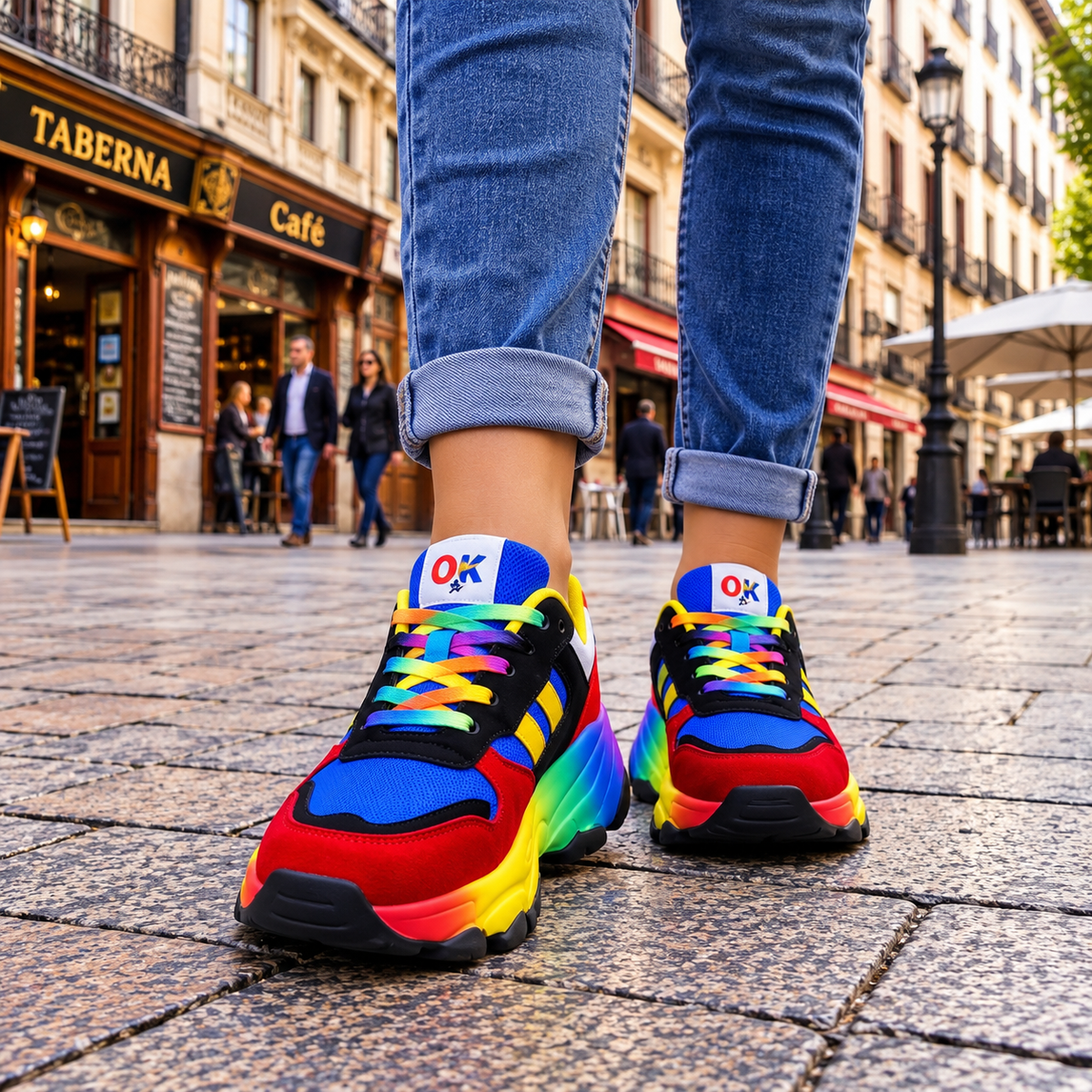 JHEYVA Arcoíris™ – Zapatillas Multicolor