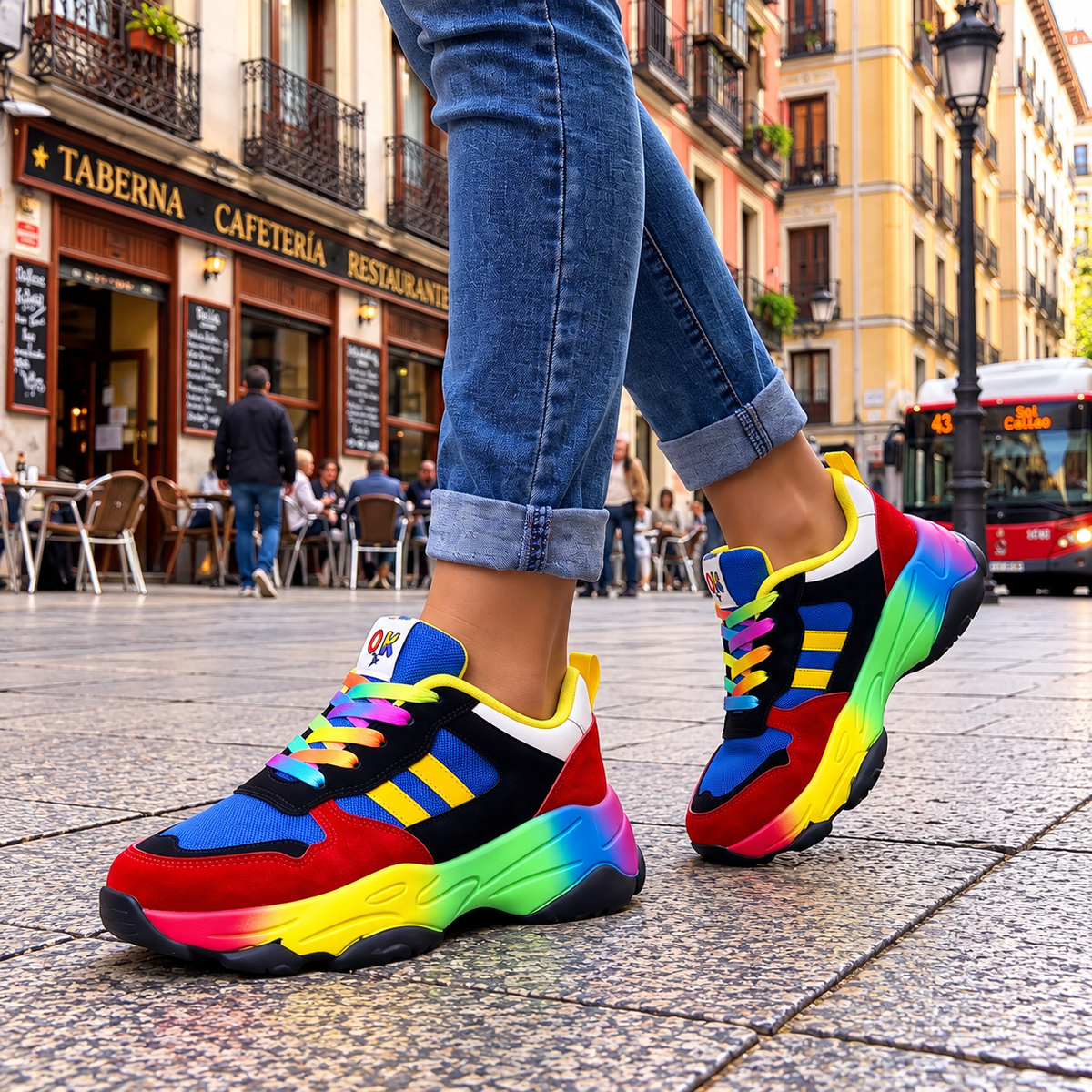 JHEYVA Arcoíris™ – Zapatillas Multicolor
