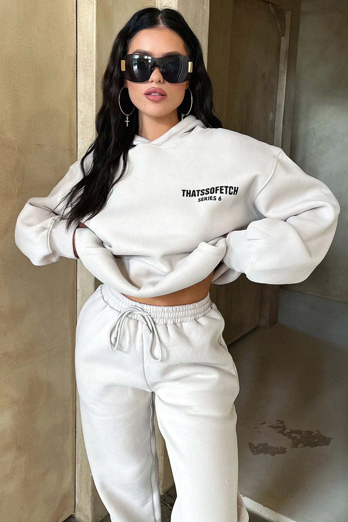 Sudadera con capucha - Hueso